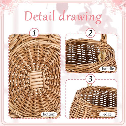 Burlap Flower Basket Wedding Candy Gift Basket for Wedding Ceremony Party Christmas